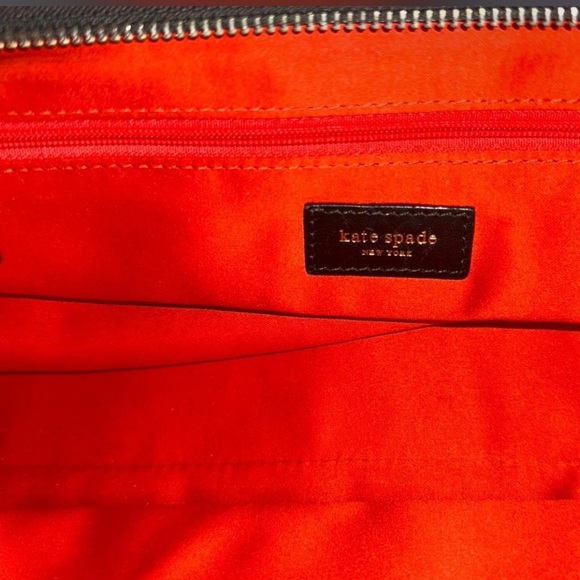 RARE Vintage Kate Spade Rhinestone Herringbone Tweed Baguette Satchel - Picture 7 of 7